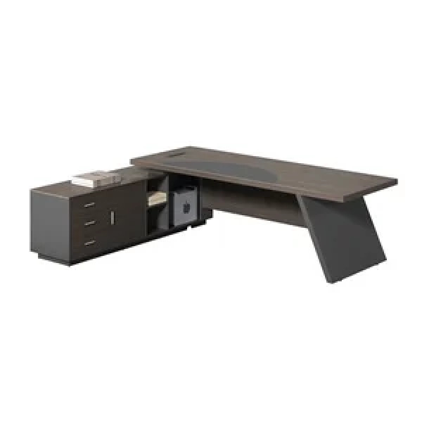 MASTER Γραφείο Αριστερή Γωνία, Απόχρωση Grey Walnut