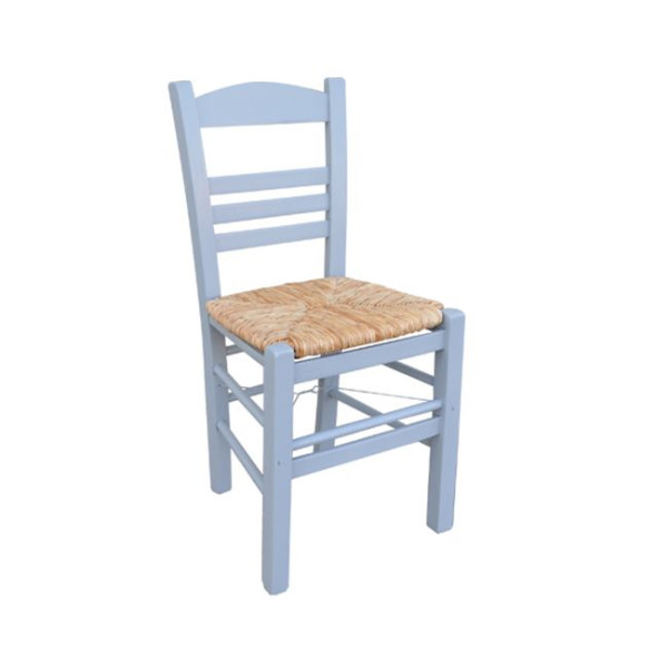 ΣΙΦΝΟΣ καρέκλα ξύλινη με Ψάθα Εμποτισμού Γκρί