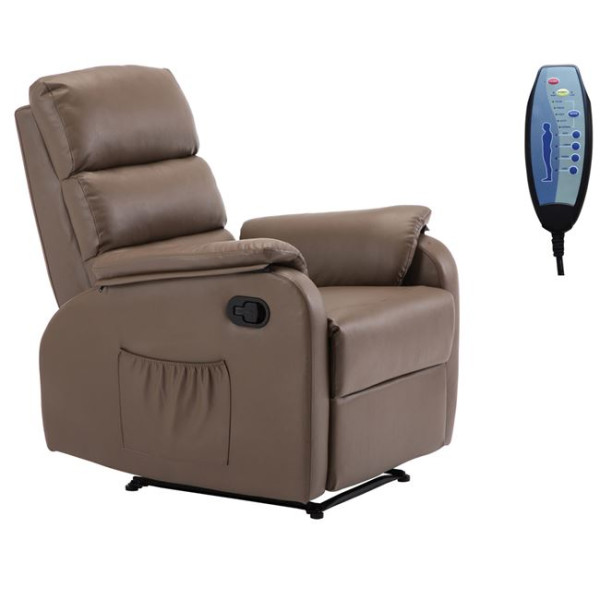 Πολυθρόνα Relax COMFORT Massage (79x97x101) Pu Cappuccino