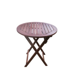 Τραπέζι πτυσσόμενο EASY (Φ70x72) Ξύλο Acacia