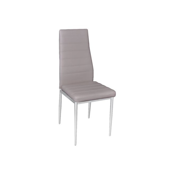 Καρέκλα μεταλλική JETTA-I Χρώμιο/PVC Cappuccino (Συσκ.4)