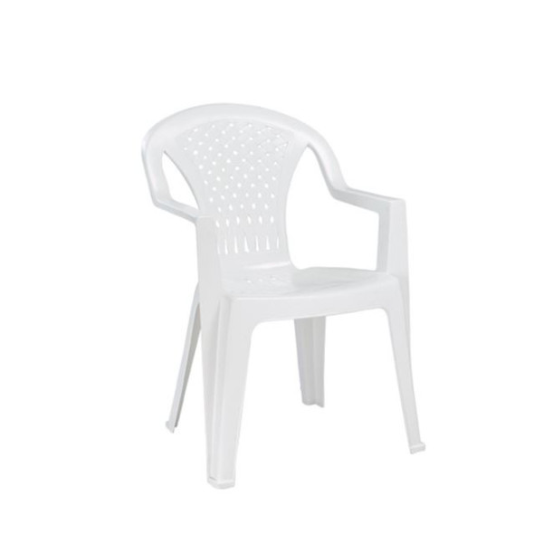 PORTOFINO πολυθρόνα Στοιβαζόμενη Πλαστική Λευκή
