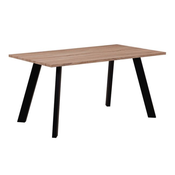 Τραπέζι BAXTER (120x70x75) Φυσικό/Βαφή Μαύρη